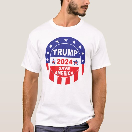 トランプ2024救アメリカ Tシャツ (正面)