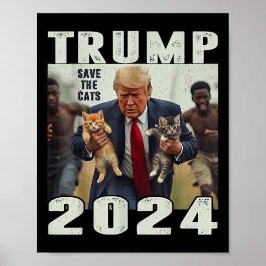 トランプ2024救猫ことわざ論争 ポスター (正面)