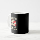 トランプ2024旗おもしろいホーク中指24 コーヒーマグカップ (正面左)