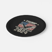 トランプ2024旗アメリカを連れ戻す男性女性トランプ ペーパープレート (アングル)