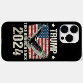 トランプ2024旗アメリカを連れ戻す男性女性トランプ Case-Mate iPhoneケース (裏面 (横))