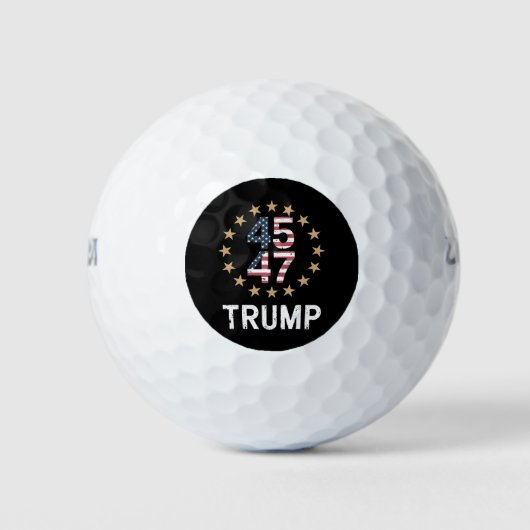 トランプ2024旗 アメリカを取り戻せ トランプ45 47 ゴルフボール (正面)