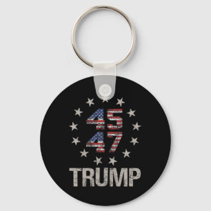 トランプ2024旗(Byck上)アメリカCkトランプFl キーホルダー