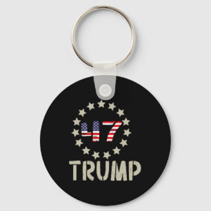 トランプ2024旗(Byck上)アメリカCkトランプFl キーホルダー