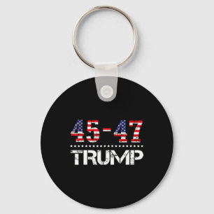 トランプ2024旗(Byck上)アメリカCkトランプFl キーホルダー