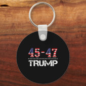 トランプ2024旗（Byck上）アメリカCkトランプFl キーホルダー (正面)