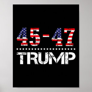 トランプ2024旗(Byck上)アメリカCkトランプFl ポスター