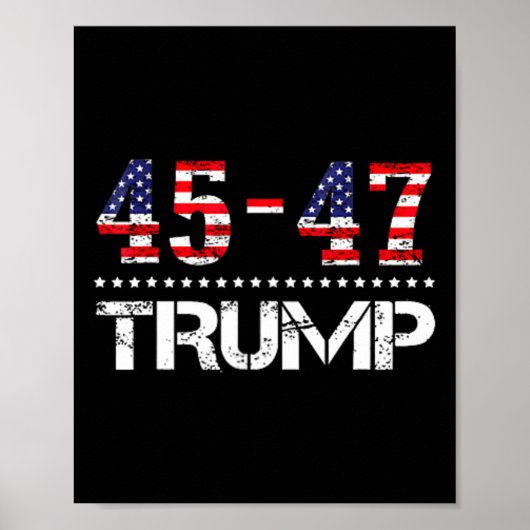 トランプ2024旗（Byck上）アメリカCkトランプFl ポスター (正面)