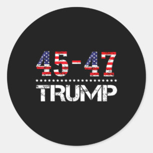 トランプ2024旗(Byck上)アメリカCkトランプFl ラウンドシール