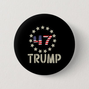 トランプ2024旗（Byck上）アメリカCkトランプFl 缶バッジ