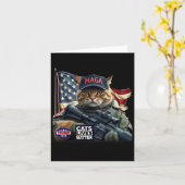 トランプ2024猫生命問題 カード (黄色い花)