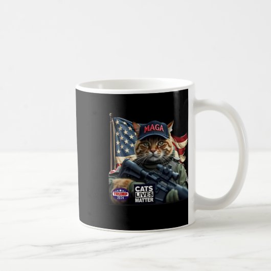 トランプ2024猫生命問題 コーヒーマグカップ (右)