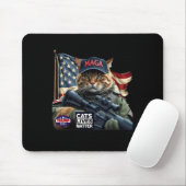 トランプ2024猫生命問題 マウスパッド (マウス)