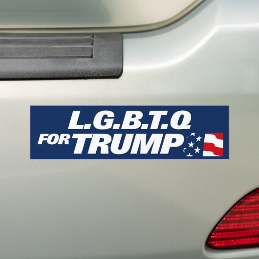 トランプ2024用LGBTQ バンパーステッカー (車上)