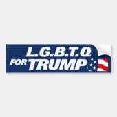 トランプ2024用LGBTQ バンパーステッカー (正面)