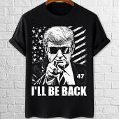 トランプ2024私はアメリカ国旗で47に戻る Tシャツ