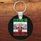 トランプ2024私はクリスマスのトランプのために家おもしろいに帰る キーホルダー (正面)