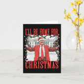 トランプ2024私はクリスマスダディズホームの家になる カード (黄色い花)