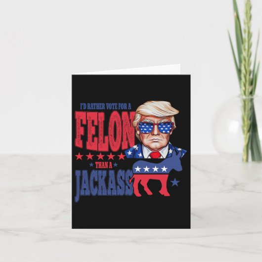 トランプ2024私はジャックよりもフェロンに投票したい カード (正面)
