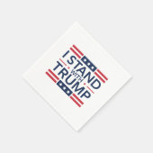 トランプ2024私はトランプのサポートプレジデントと立つ スタンダードカクテルナプキン (角)