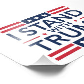 トランプ2024私はトランプのサポートプレジデントと立つ フォトプリント            (角)