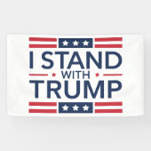トランプ2024私はトランプのサポートプレジデントと立つ 横断幕 (横)