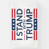 トランプ2024私はトランプのサポートプレジデントと立つ 横断幕 (縦)