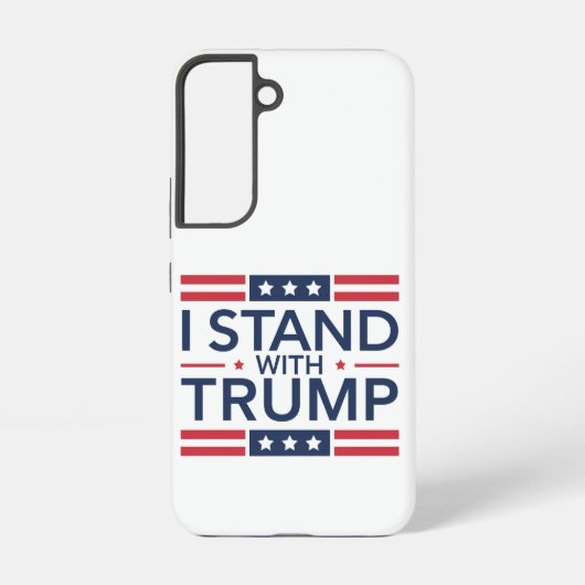 トランプ2024私はトランプのサポートプレジデントと立つ SAMSUNG GALAXYケース (裏面)