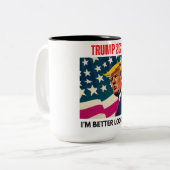 トランプ2024私は見た方が良い ツートーンマグカップ (正面左)