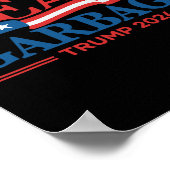 トランプ2024米国国旗のヴィンテージ ポスター (角)