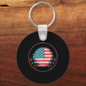 トランプ2024米国国旗1用 キーホルダー (正面)