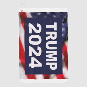 トランプ2024米国国旗 ゴルフタオル