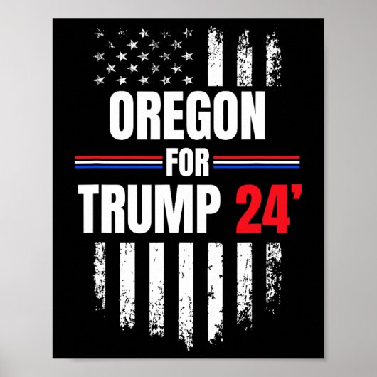 トランプ2024米国国旗 ポスター (正面)