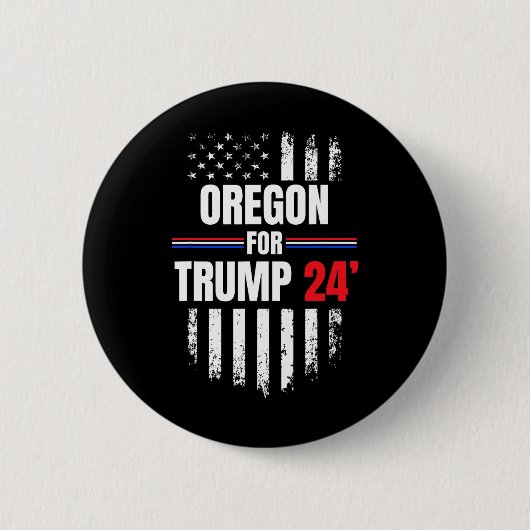 トランプ2024米国国旗 缶バッジ (正面)