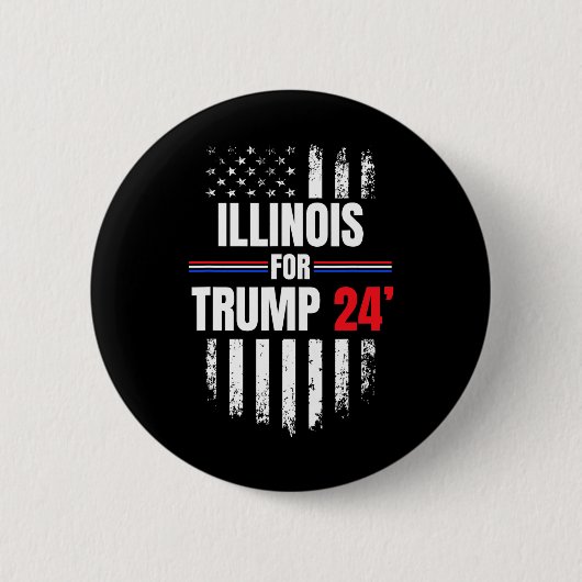 トランプ2024米国国旗 缶バッジ (正面)