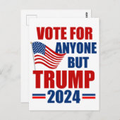トランプ2024米国選挙以外の人に投票 ポストカード (正面/裏面)