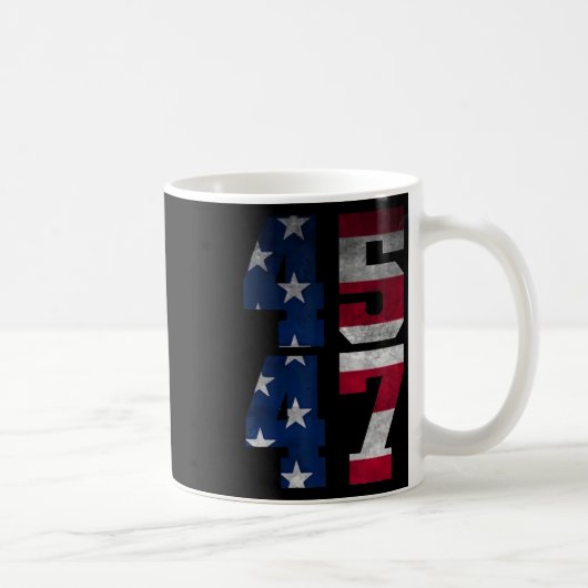 トランプ2024米大統領国旗 コーヒーマグカップ (右)
