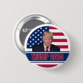 トランプ2024米州旗 缶バッジ (正面&裏面)