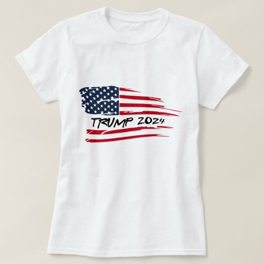 トランプ2024米州旗 Tシャツ (デザイン正面)