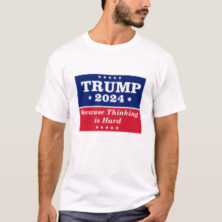 トランプ2024考えの懸命 Tシャツ