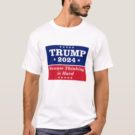 トランプ2024考えの懸命 Tシャツ (正面)