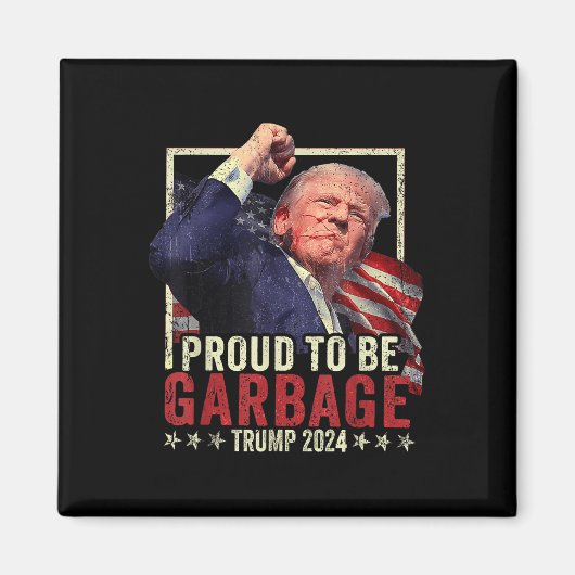 トランプ2024誇りを持ったごみ投票トランプ大統領 マグネット (正面)