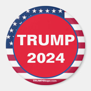 トランプ2024赤い愛国磁石 マグネット