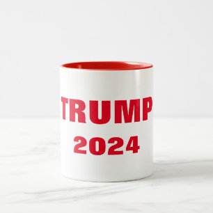 トランプ2024赤い白クール白カスタムのギフトパーティーの好意 ツートーンマグカップ