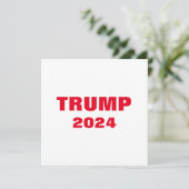 トランプ2024赤カラフル白はっきりしたトレンディークール シーズンカード (スタンド正面)