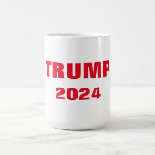 トランプ2024赤カラフル白ギフトパーティーの好意 コーヒーマグカップ (中央)