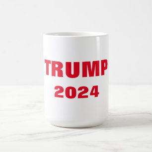 トランプ2024赤カラフル白ギフトパーティーの好意 コーヒーマグカップ