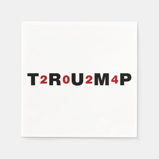 トランプ2024赤 スタンダードカクテルナプキン (正面)