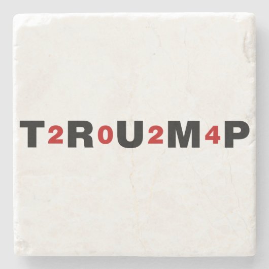 トランプ2024赤 ストーンコースター (正面)