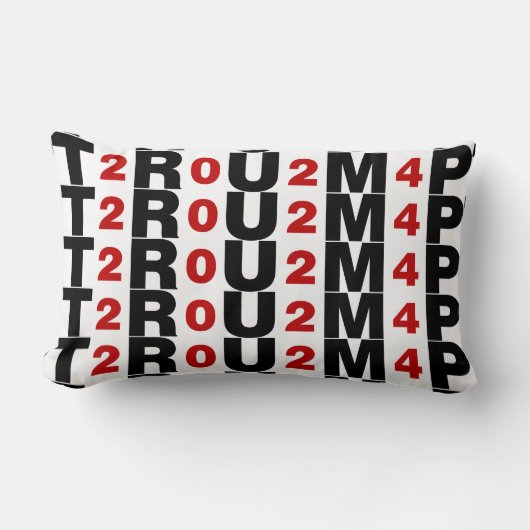 トランプ2024赤 ランバークッション (正面)